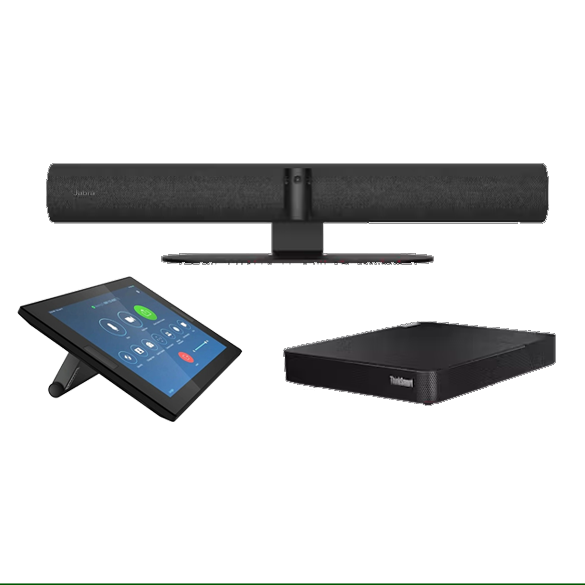 Jabra Panacast 50 Room System w/ Lenovo ThinkSmart Core Control (4K, 180° FOV, Auto-track Camera, 8 Mics, Speakers, Real-time Whiteboard Streaming, ThinkSmart Core PC & Controller)
