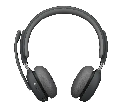 Logitech ZONE Wireless 2 Bluetooth Headset for Business (Far-end noise suppression, 4 Mics, AI NC, Hybrid ANC)